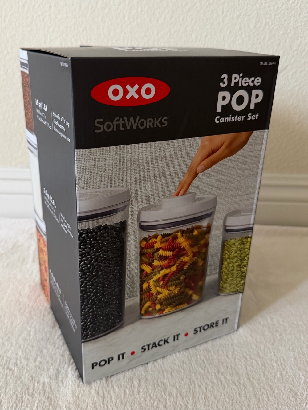 NIB OXO SoftWorks 3-piece POP Canister Set
